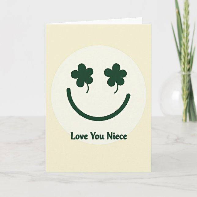 Cartão Love You Niece Smiling Face Card (Frente)