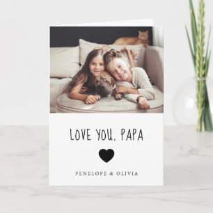 Cartão Love You Papa   Your Photo and Handwritten Text