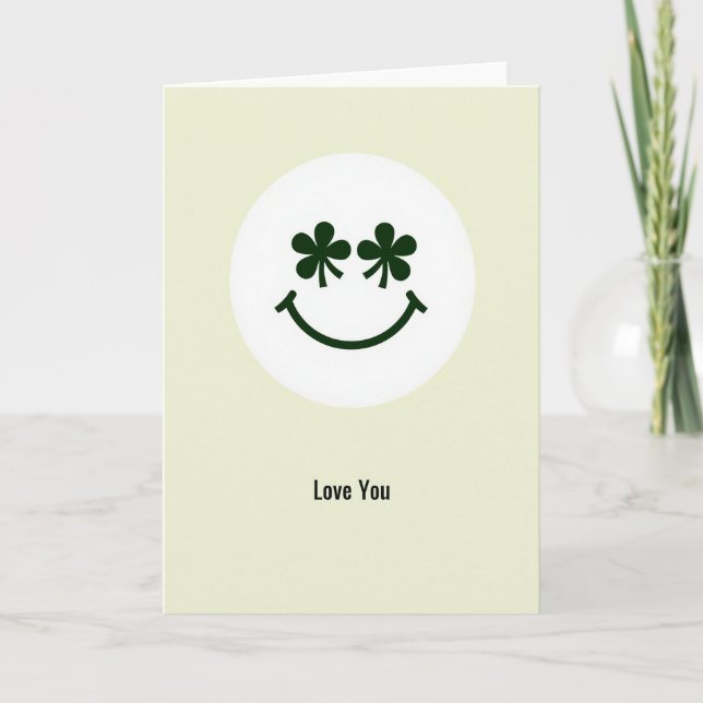Cartão Love You Shamrock Smile Card (Frente)