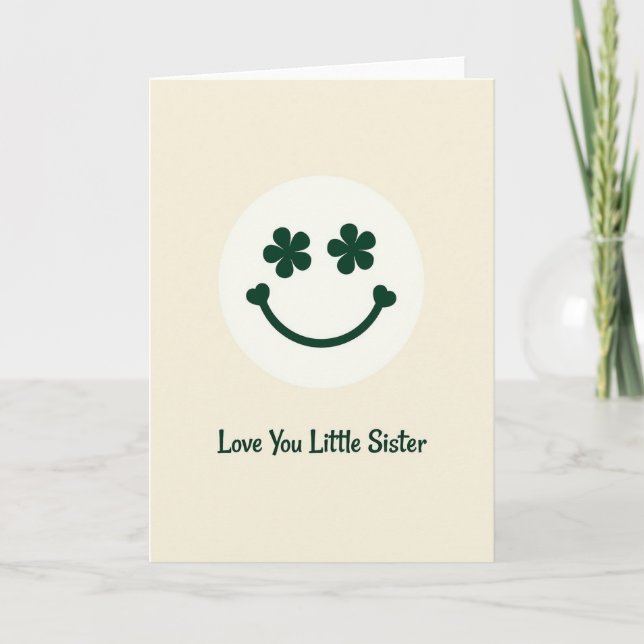 Cartão Love You Sister Smiling Face Card (Frente)