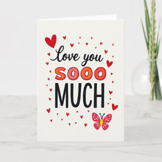 Cartão Love You Sooo Much Hearts Card