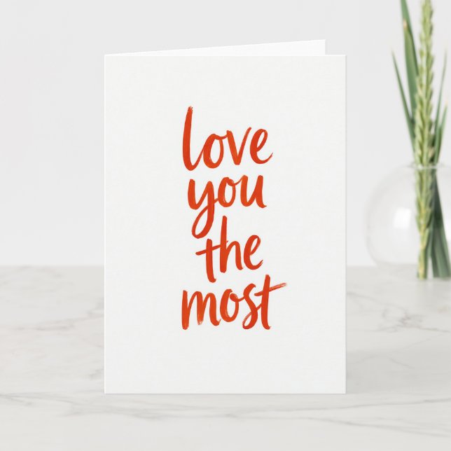 Cartão Love You The Most Art Card (Frente)