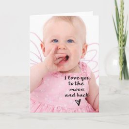 Cartão Love you to the moon and back heart