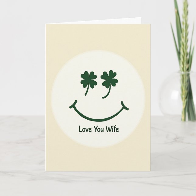 Cartão Love You Wife Smiling Face Card (Frente)