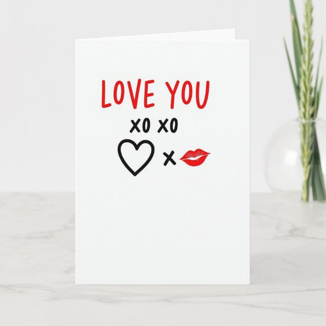 Cartão Love You Xo Xo (Frente)