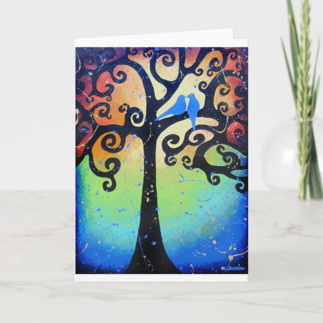 Cartão Lovebirds (Frente)