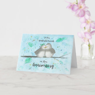 Cartão Lovebirds Anniversary Card for Friends            
