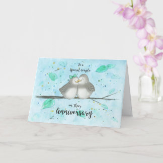 Cartão Lovebirds Anniversary Card for Special Couple     