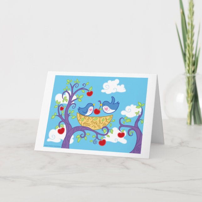 Cartão Lovebirds Greeting Card (Frente)