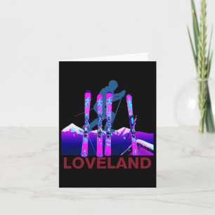 Cartão Loveland Skiing and Snowboard Retro 90s Lovelan