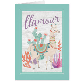 Cartão Lovely Llamas II Llamour