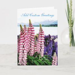 Cartão Lovely Lupins Custom Greeting Card