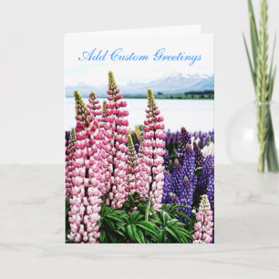 Cartão Lovely Lupins Custom Greeting Card
