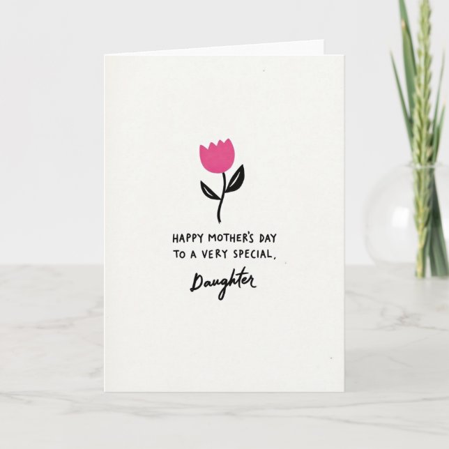 Cartão Lovely Mothers Day Daughter Card (Frente)