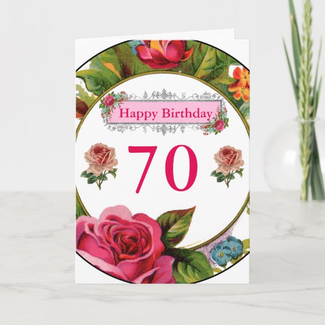 Cartão Lovely Personalized Ladies Vintage Birthday Card (Frente)