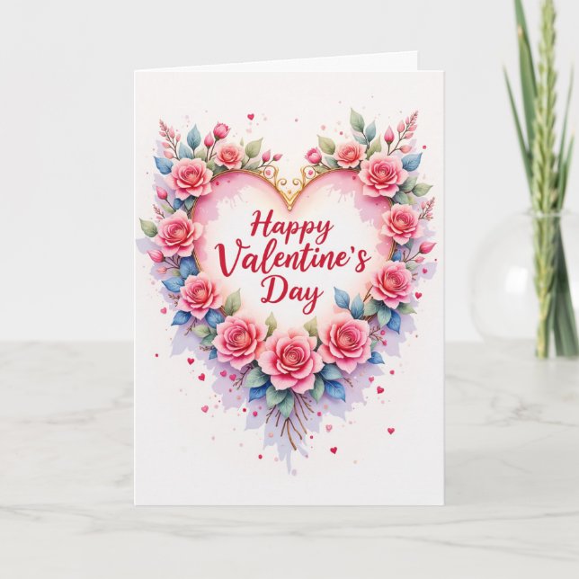 Cartão Lovely Valentines Day Card (Frente)