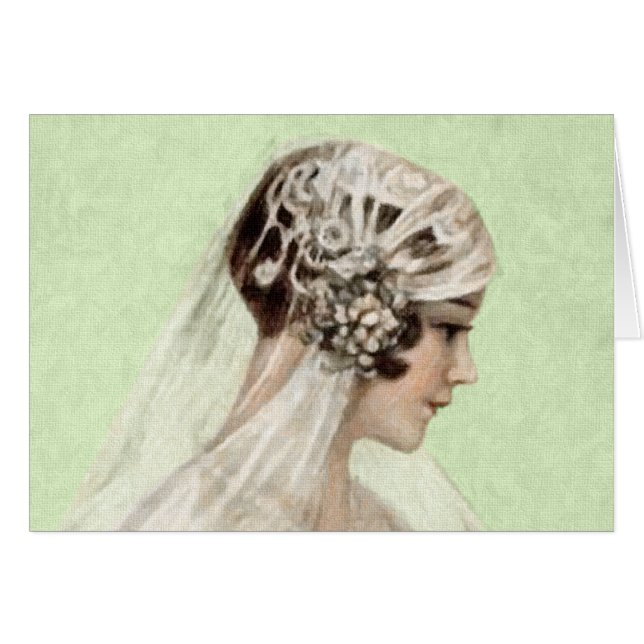 Cartão Lovely Vintage Bride (Frente Horizontal)