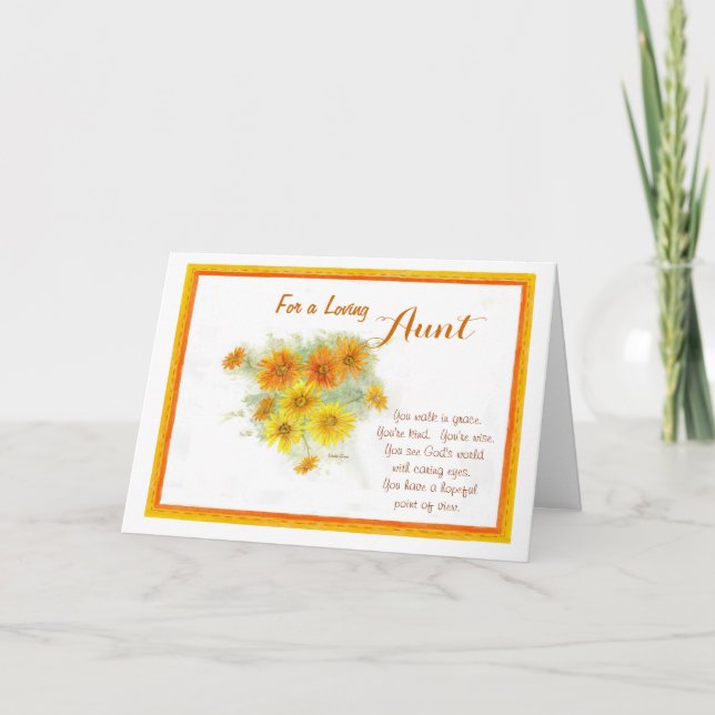 Cartão Loving Aunt Mother's Day (Frente)