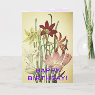 Cartão Loving Vintage Style Flowers Birthday Card