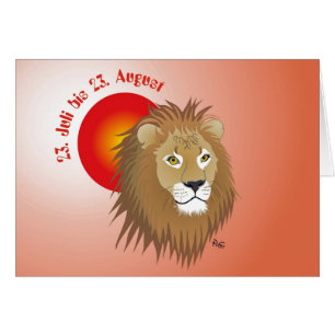 Cartão Löwe - Sternzeichen Karte