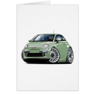 Cartão Lt Verde Carro de Fiat 500
