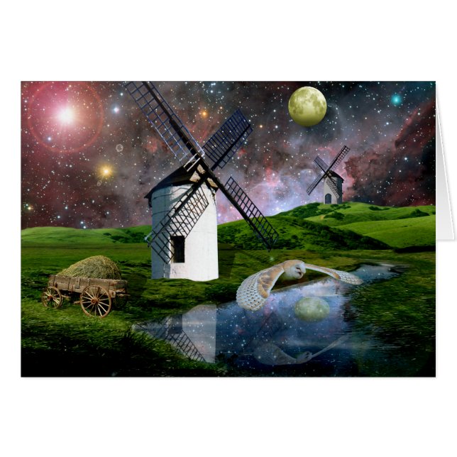 Cartão Lua cheia. (Frente Horizontal)