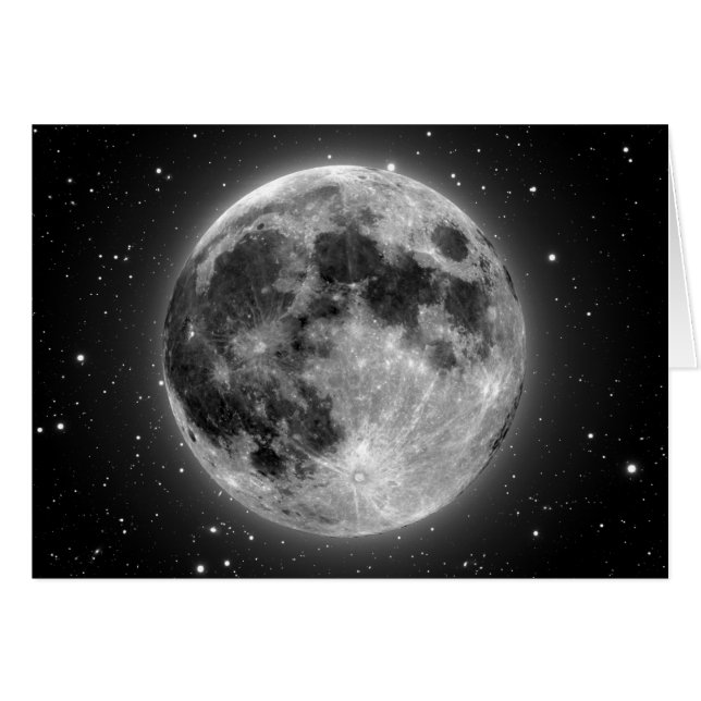 Cartão Lua cheia (Frente Horizontal)