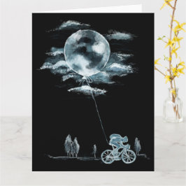 Cartão Lua Cheia Com Bicicletas Ideias Nacionais De Lua T