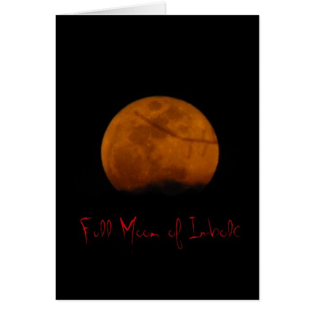 Cartão Lua cheia de Imbolc (Frente)