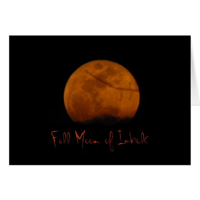 Cartão Lua cheia de Imbolc (Frente Horizontal)