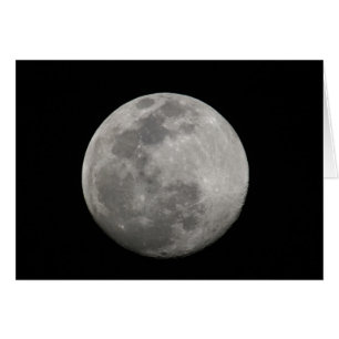Cartão Lua cheia em preto e branco. Crédito: Arthur