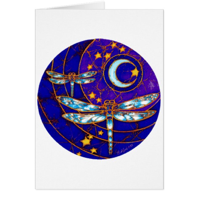 Cartão lua da libélula (Frente)