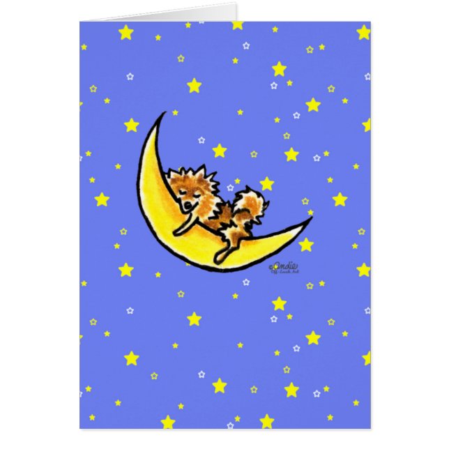 Cartão Lua da Pomerânia (Frente)