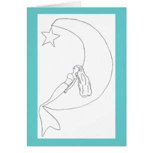 Cartão Lua da sereia