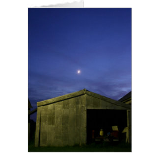 Cartão Lua de construção de metais antigos