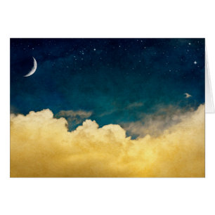 Cartão Lua e Cloudscape