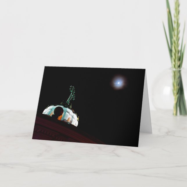 Cartão Lua e cruz, Quito, Equador (Frente)