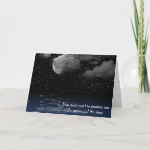 Cartão Lua e Estrelas de Aniversário