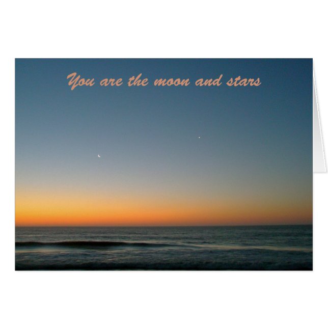 Cartão Lua e StarsCard (Frente Horizontal)