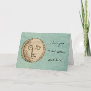 Cartão Lua, eu te amo