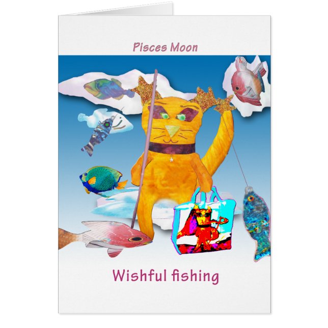 Cartão Lua nos peixes (Frente)