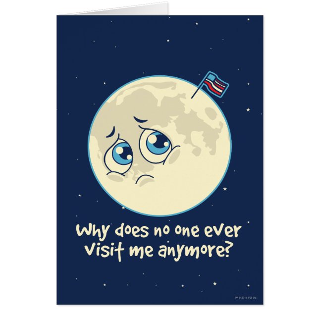 Cartão Lua triste (Frente)