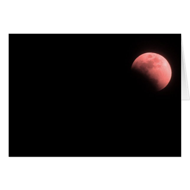 Cartão Lua Vermelha (Frente Horizontal)