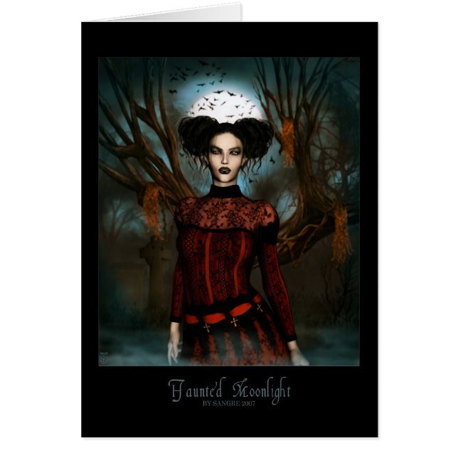 Cartão Luar assombrado (Frente)