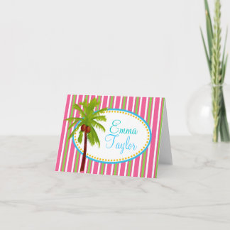 Cartão Luau tropical Palm Tree Note Cards