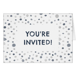 Cartão Lucas Confetti Watercolor Dots Aniversário