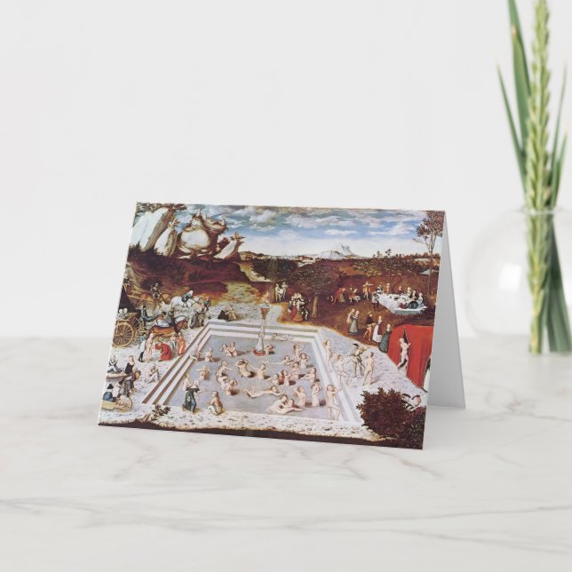 Cartão Lucas Cranach the Elder- The Fountain Of Youth (Frente)