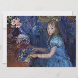 Cartão Lucie Leon no Piano (por Berthe Morisot)