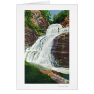 Cartão Lucifer Falls View em Robert H. Treman