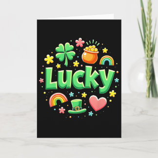 Cartão Lucky Charm Patricks Day Pot Of Gold Irish Shamroc